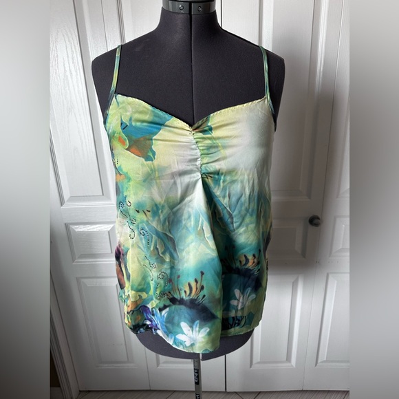 New with tags Jeans by Buffalo satin tank with rhinestones down one side - Picture 4 of 9